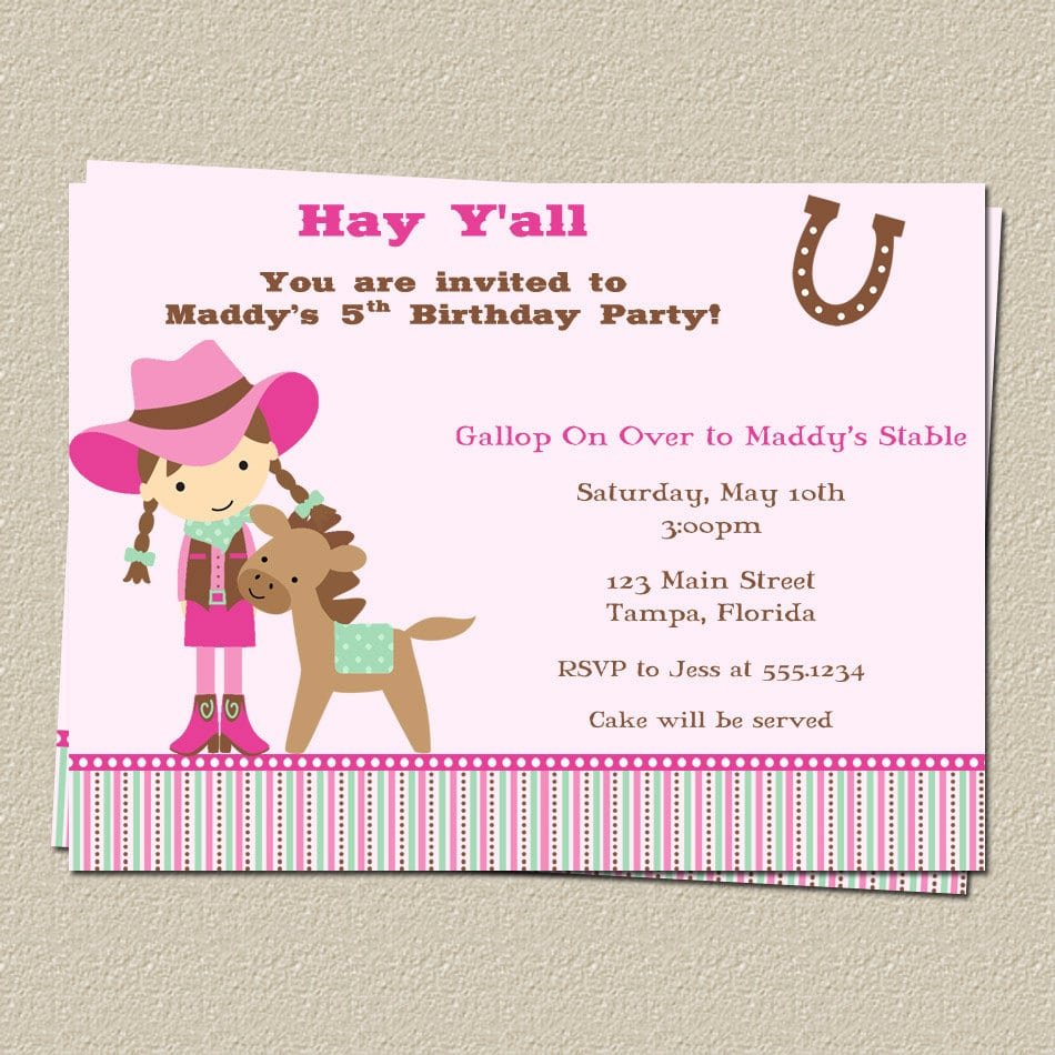 Pony Party Invitations â Gangcraft Net